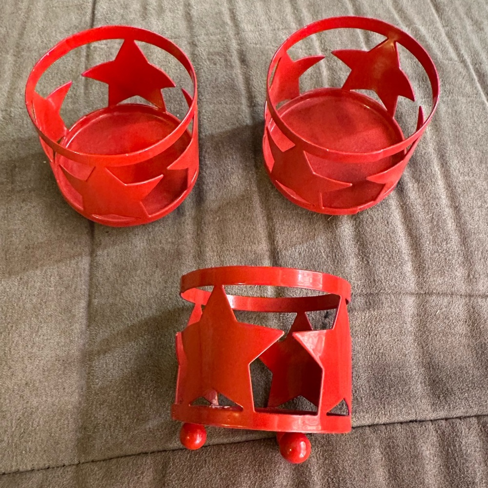 3 Gold Canyon Candle Holders